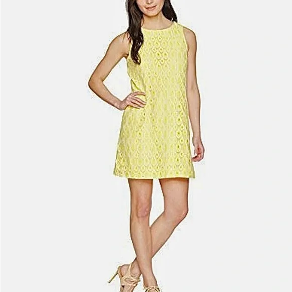 Tiana B. Dresses | Tiana B Yellow Lace Overlay Dress 10 | Color: White/Yellow | Size: 10 | Vmail's Closet